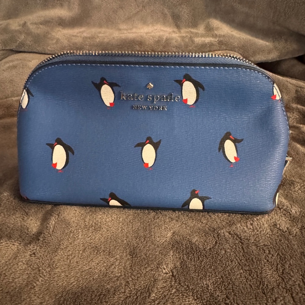 Kate Spade Blue Bag with Penguin Pattern